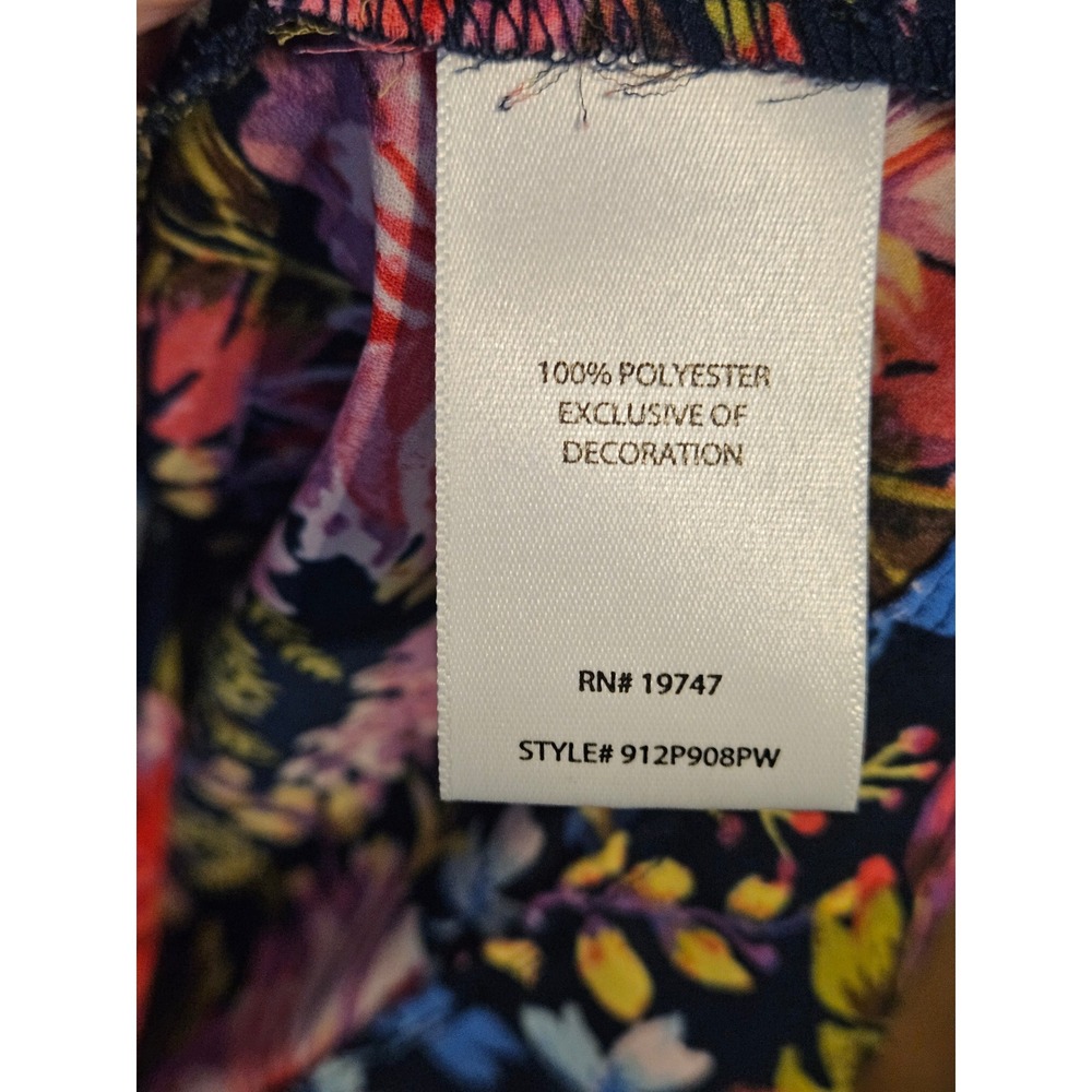 The Pioneer Woman Peasant Top Women XXXL Navy Blue Ditzy Floral 912P908PW #803 - Picture 8 of 11